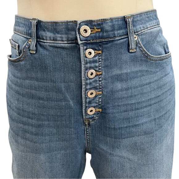 Torrid Sky High Skinny Button Fly Stretch Denim Jeans 22R Y2K Retro Clean Girl - Picture 11 of 11